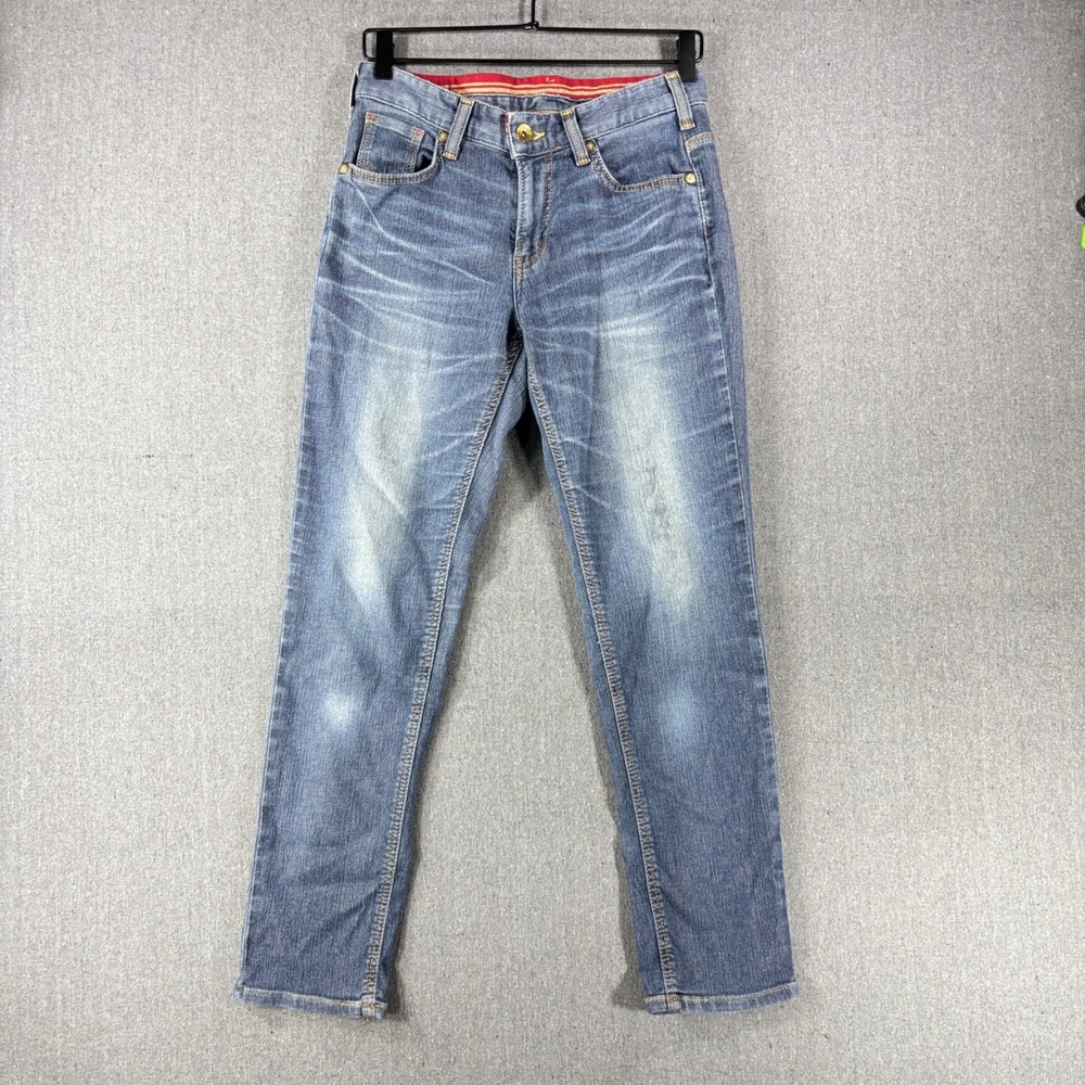 Edwin Jerseys Jeans Women Medium M Blue ER117L Slim Tapered Stretch Denim